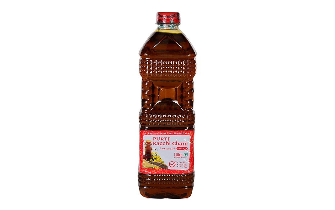 Purti Mustard Oil (Kacchi Ghani)   Plastic Bottle  1 litre